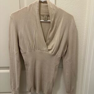 EVIE Beige Cowl Neck Sweater